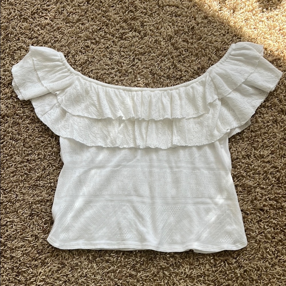 Anthropologie Off Shoulder ruffle top